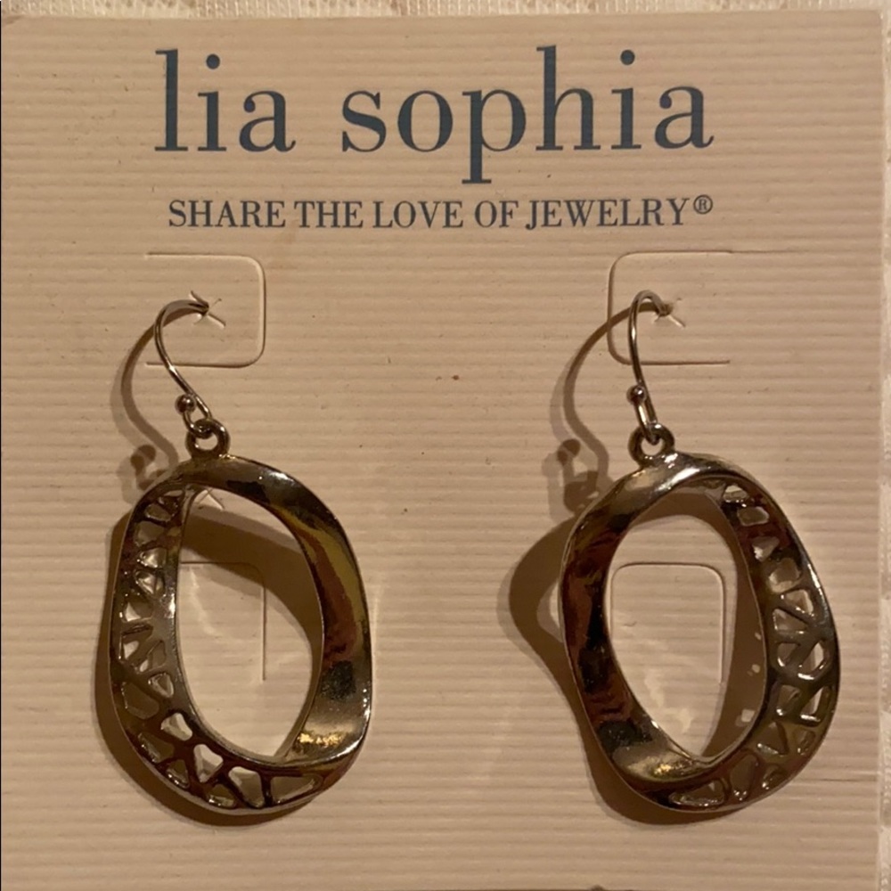 Lia Sophia silver earrings